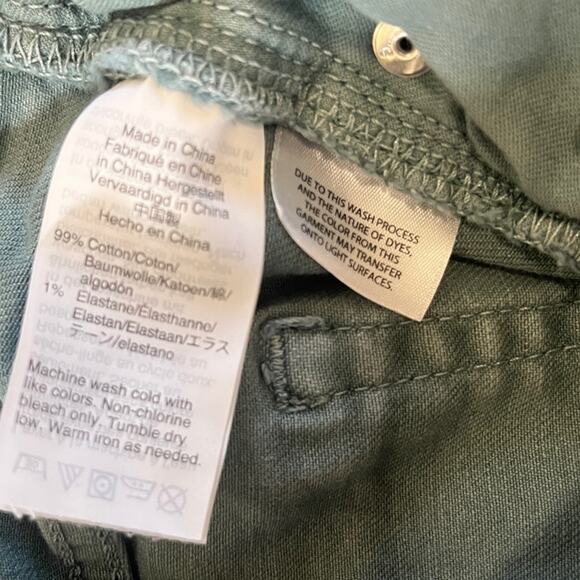 J Crew Mercantile Seafoam Green Cutoff Denim Short Size 28 Boho Coastal Vacation - Picture 7 of 9